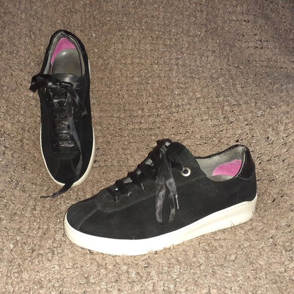 nobrand Shoes - NOBRAND Portugal-Black Suede Platform Sneakers